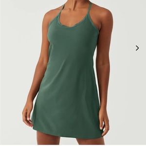Outdoor Voices Exercise Dress, medium, evergreen, adjustable straps